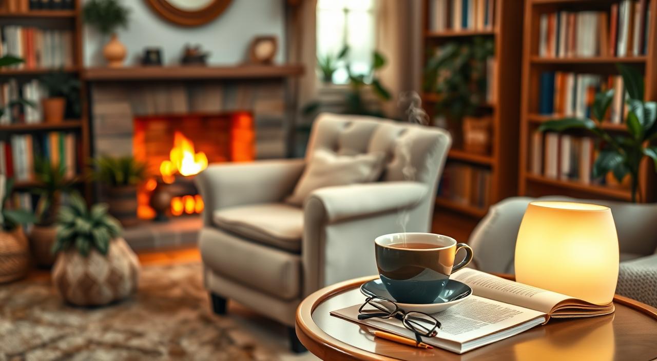 rotina relaxante passo a passo ambiente aconchegante